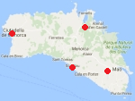 Mapa Menorky - rom&aacute;nck&eacute; pam&aacute;tky