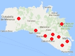 Mapa Menorky - tauly